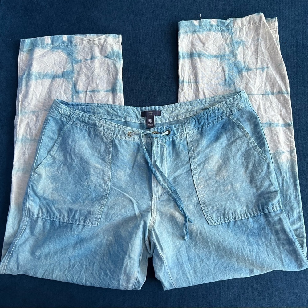 Gap Wide leg linen tie dye pants​​​​​
